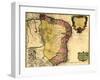 1719 Map of Brazil, Showing Geographic Definition on the Coast-null-Framed Art Print