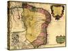 1719 Map of Brazil, Showing Geographic Definition on the Coast-null-Stretched Canvas