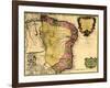 1719 Map of Brazil, Showing Geographic Definition on the Coast-null-Framed Art Print