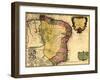 1719 Map of Brazil, Showing Geographic Definition on the Coast-null-Framed Art Print