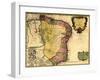 1719 Map of Brazil, Showing Geographic Definition on the Coast-null-Framed Art Print