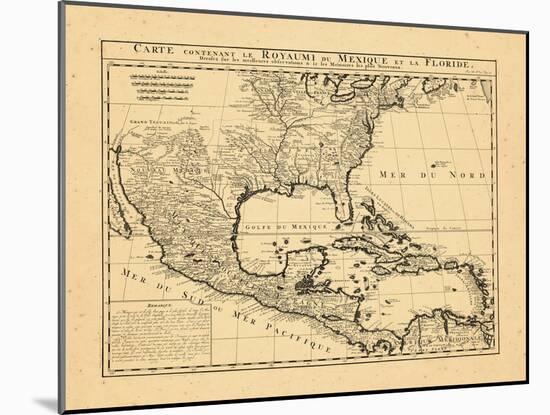 1719, Mexico, Caribbean, United States, West Indies, Central America-null-Mounted Giclee Print