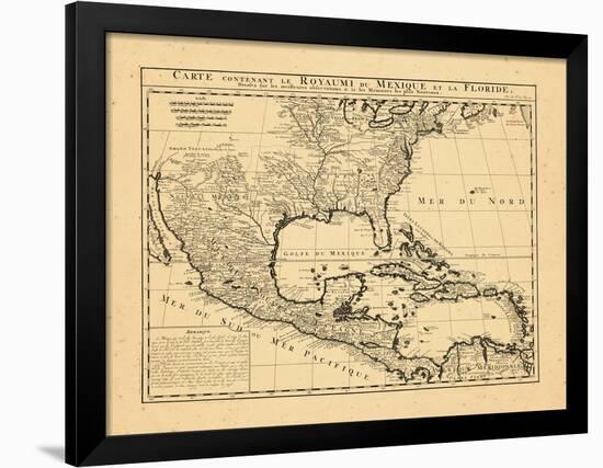 1719, Mexico, Caribbean, United States, West Indies, Central America-null-Framed Giclee Print