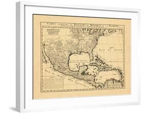 1719, Mexico, Caribbean, United States, West Indies, Central America-null-Framed Giclee Print
