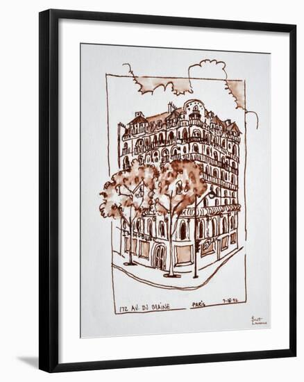 172 Avenue du Maine, Paris, France in the 14th arrondissement is a typical apartment building in Pa-Richard Lawrence-Framed Photographic Print