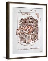 172 Avenue du Maine, Paris, France in the 14th arrondissement is a typical apartment building in Pa-Richard Lawrence-Framed Photographic Print