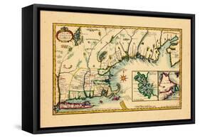 1720, New England, Connecticut, Maine, Massachusetts, New Hampshire, Rhode Island, Vermont-null-Framed Stretched Canvas