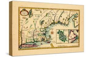 1720, New England, Connecticut, Maine, Massachusetts, New Hampshire, Rhode Island, Vermont-null-Stretched Canvas