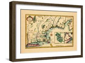 1720, New England, Connecticut, Maine, Massachusetts, New Hampshire, Rhode Island, Vermont-null-Framed Giclee Print