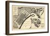 1720, New Orleans Bird's Eye View, Louisiana, United States-null-Framed Giclee Print