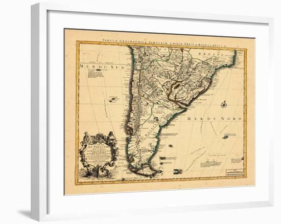 1721, Argentina, Chile, South America-null-Framed Giclee Print