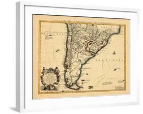 1721, Argentina, Chile, South America-null-Framed Giclee Print