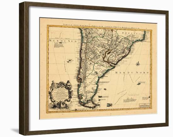 1721, Argentina, Chile, South America-null-Framed Giclee Print