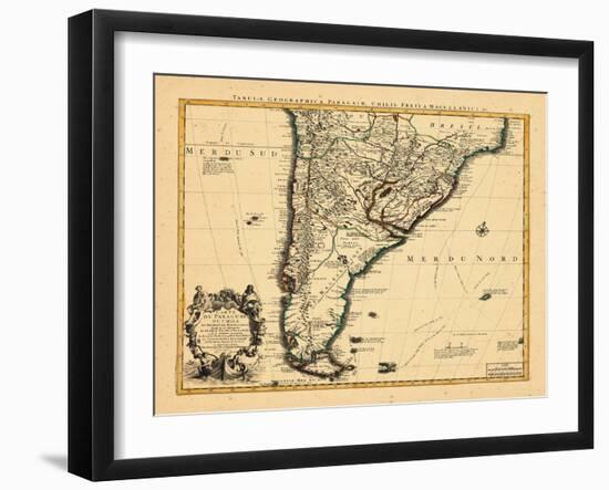 1721, Argentina, Chile, South America-null-Framed Giclee Print