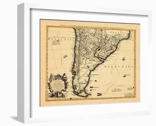 1721, Argentina, Chile, South America-null-Framed Giclee Print