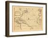 1721, Chart, West Indies, Brazil, North America, Atlantic Ocean-null-Framed Giclee Print