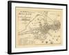 1722, Boston Captain John Bonner Survey Reprinted 1867, Massachusetts, United States-null-Framed Giclee Print