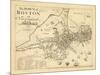 1722, Boston Captain John Bonner Survey Reprinted 1867, Massachusetts, United States-null-Mounted Giclee Print