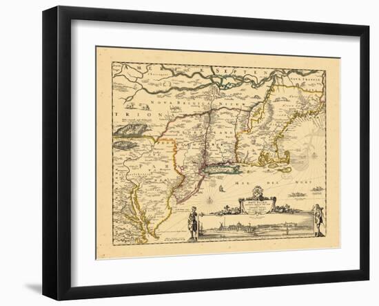 1729, Connecticut, Maine, Maryland, Massachusetts, New Hampshire, New Jersey, New York-null-Framed Giclee Print