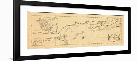 1731, New England, Maine, Massachusetts, New Brunswick, Newfoundland and Labrador, Nova Scotia-null-Framed Giclee Print