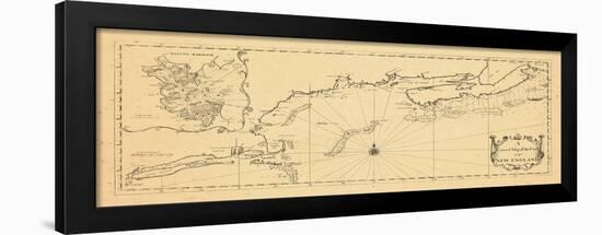 1731, New England, Maine, Massachusetts, New Brunswick, Newfoundland and Labrador, Nova Scotia-null-Framed Giclee Print
