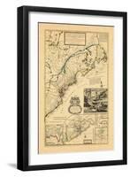 1732, Maryland, New Brunswick, New Jersey, New York, Newfoundland and Labrador, North Carolina-null-Framed Giclee Print