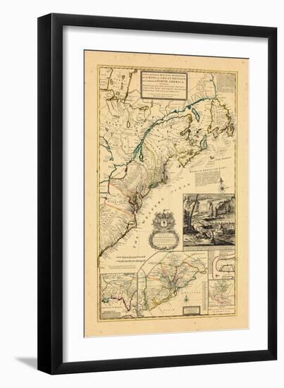 1732, Maryland, New Brunswick, New Jersey, New York, Newfoundland and Labrador, North Carolina-null-Framed Giclee Print
