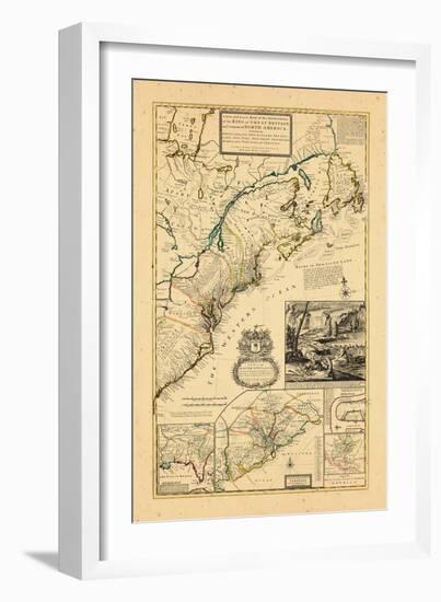 1732, Maryland, New Brunswick, New Jersey, New York, Newfoundland and Labrador, North Carolina-null-Framed Giclee Print