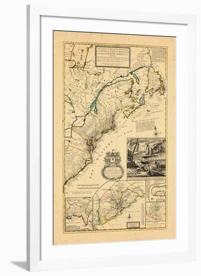 1732, Maryland, New Brunswick, New Jersey, New York, Newfoundland and Labrador, North Carolina-null-Framed Giclee Print