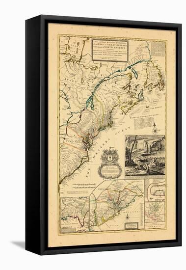 1732, Maryland, New Brunswick, New Jersey, New York, Newfoundland and Labrador, North Carolina-null-Framed Stretched Canvas