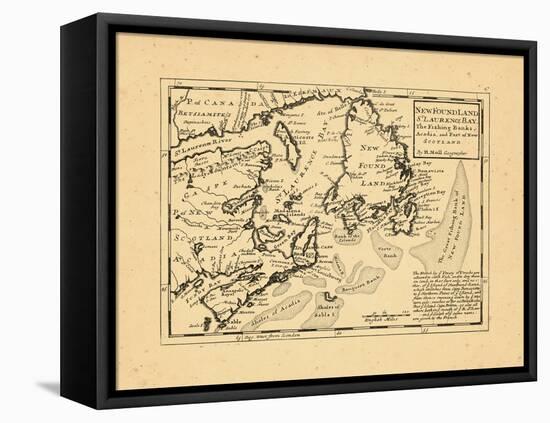 1736, Newfoundland and Labrador, Nova Scotia-null-Framed Stretched Canvas