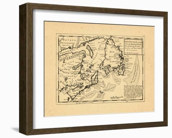 1736, Newfoundland and Labrador, Nova Scotia-null-Framed Giclee Print