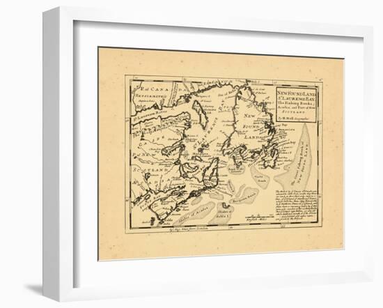 1736, Newfoundland and Labrador, Nova Scotia-null-Framed Giclee Print