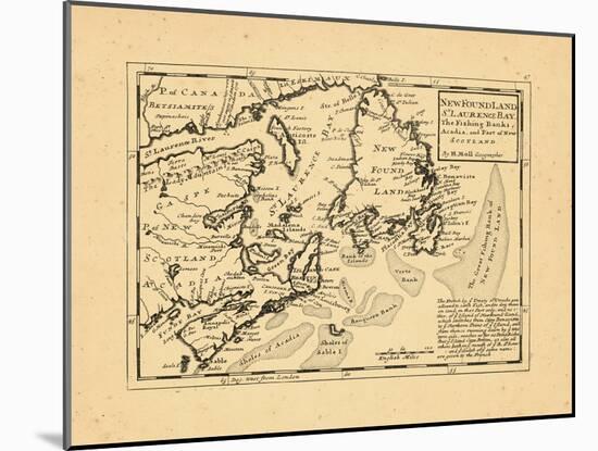 1736, Newfoundland and Labrador, Nova Scotia-null-Mounted Giclee Print