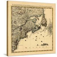 1741, Connecticut, Maine, Massachusetts, New Brunswick, Newfoundland and Labrador, Nova Scotia-null-Stretched Canvas