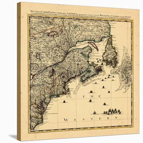 1741, Connecticut, Maine, Massachusetts, New Brunswick, Newfoundland and Labrador, Nova Scotia-null-Stretched Canvas