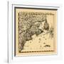 1741, Connecticut, Maine, Massachusetts, New Brunswick, Newfoundland and Labrador, Nova Scotia-null-Framed Giclee Print