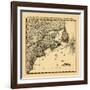 1741, Connecticut, Maine, Massachusetts, New Brunswick, Newfoundland and Labrador, Nova Scotia-null-Framed Giclee Print