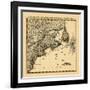 1741, Connecticut, Maine, Massachusetts, New Brunswick, Newfoundland and Labrador, Nova Scotia-null-Framed Giclee Print