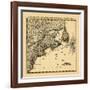 1741, Connecticut, Maine, Massachusetts, New Brunswick, Newfoundland and Labrador, Nova Scotia-null-Framed Giclee Print
