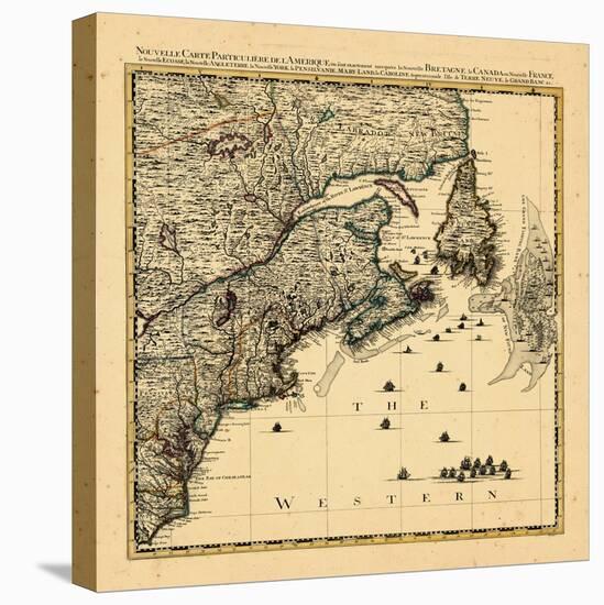 1741, Connecticut, Maine, Massachusetts, New Brunswick, Newfoundland and Labrador, Nova Scotia-null-Stretched Canvas