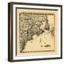 1741, Connecticut, Maine, Massachusetts, New Brunswick, Newfoundland and Labrador, Nova Scotia-null-Framed Giclee Print