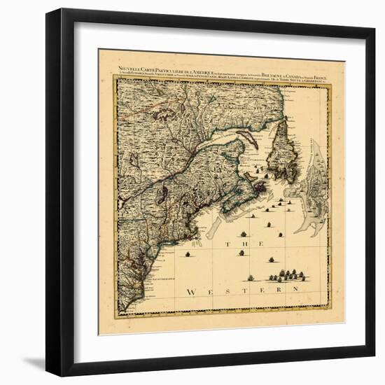 1741, Connecticut, Maine, Massachusetts, New Brunswick, Newfoundland and Labrador, Nova Scotia-null-Framed Giclee Print