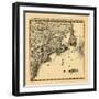 1741, Connecticut, Maine, Massachusetts, New Brunswick, Newfoundland and Labrador, Nova Scotia-null-Framed Giclee Print