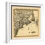 1741, Connecticut, Maine, Massachusetts, New Brunswick, Newfoundland and Labrador, Nova Scotia-null-Framed Giclee Print