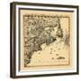 1741, Connecticut, Maine, Massachusetts, New Brunswick, Newfoundland and Labrador, Nova Scotia-null-Framed Giclee Print