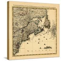 1741, Connecticut, Maine, Massachusetts, New Brunswick, Newfoundland and Labrador, Nova Scotia-null-Stretched Canvas
