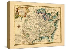 1747, United States, Louisiana, Florida and Canada-null-Stretched Canvas