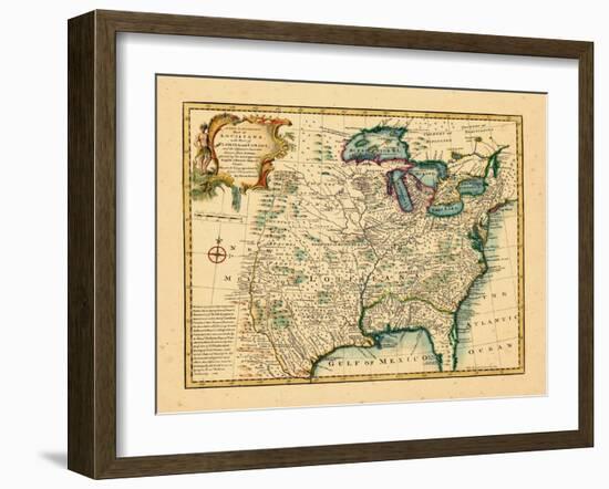 1747, United States, Louisiana, Florida and Canada-null-Framed Giclee Print