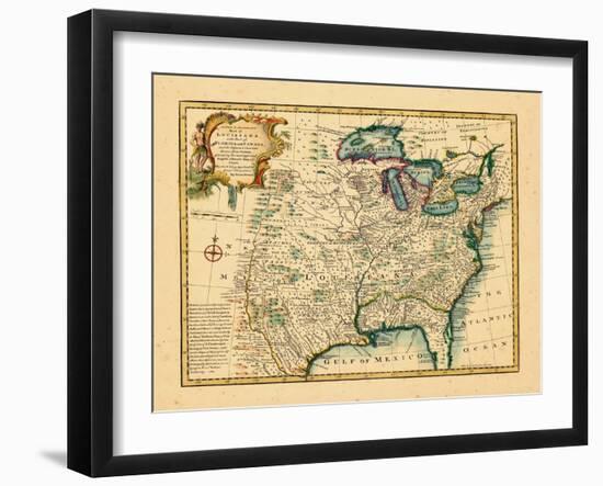 1747, United States, Louisiana, Florida and Canada-null-Framed Giclee Print